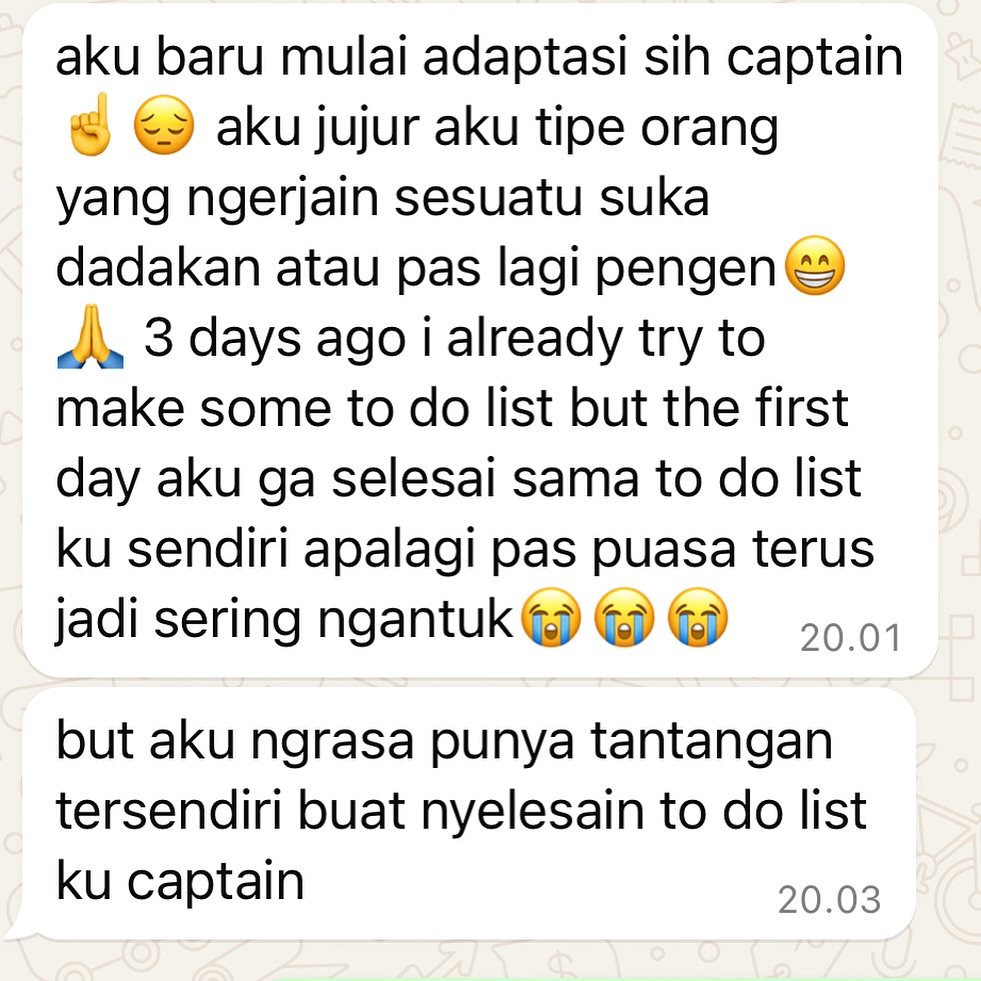 Beberapa hari lalu dapet DM dari salah satu peserta program @pmw_ugm @ugm.yogyakarta .. Alhamdulillah ikut...api, kadang semangat after event ini hanya bertahan satu dua hari.. mentok-mentok juga 1 mi. (2)