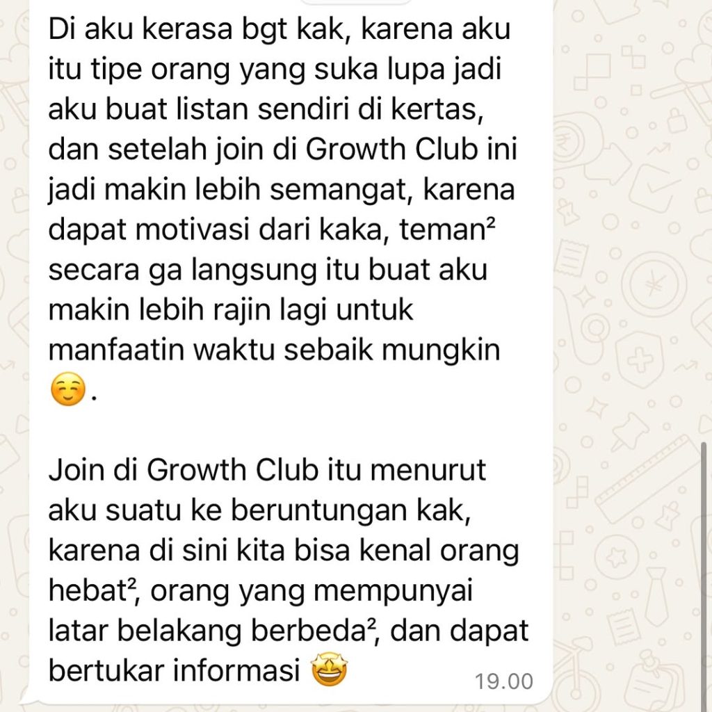 Testi Growth Club EClub Indonesia 1